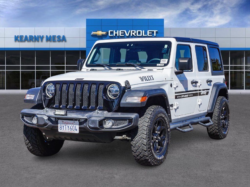 Used 2021 White Jeep Unlimited Willys image 3