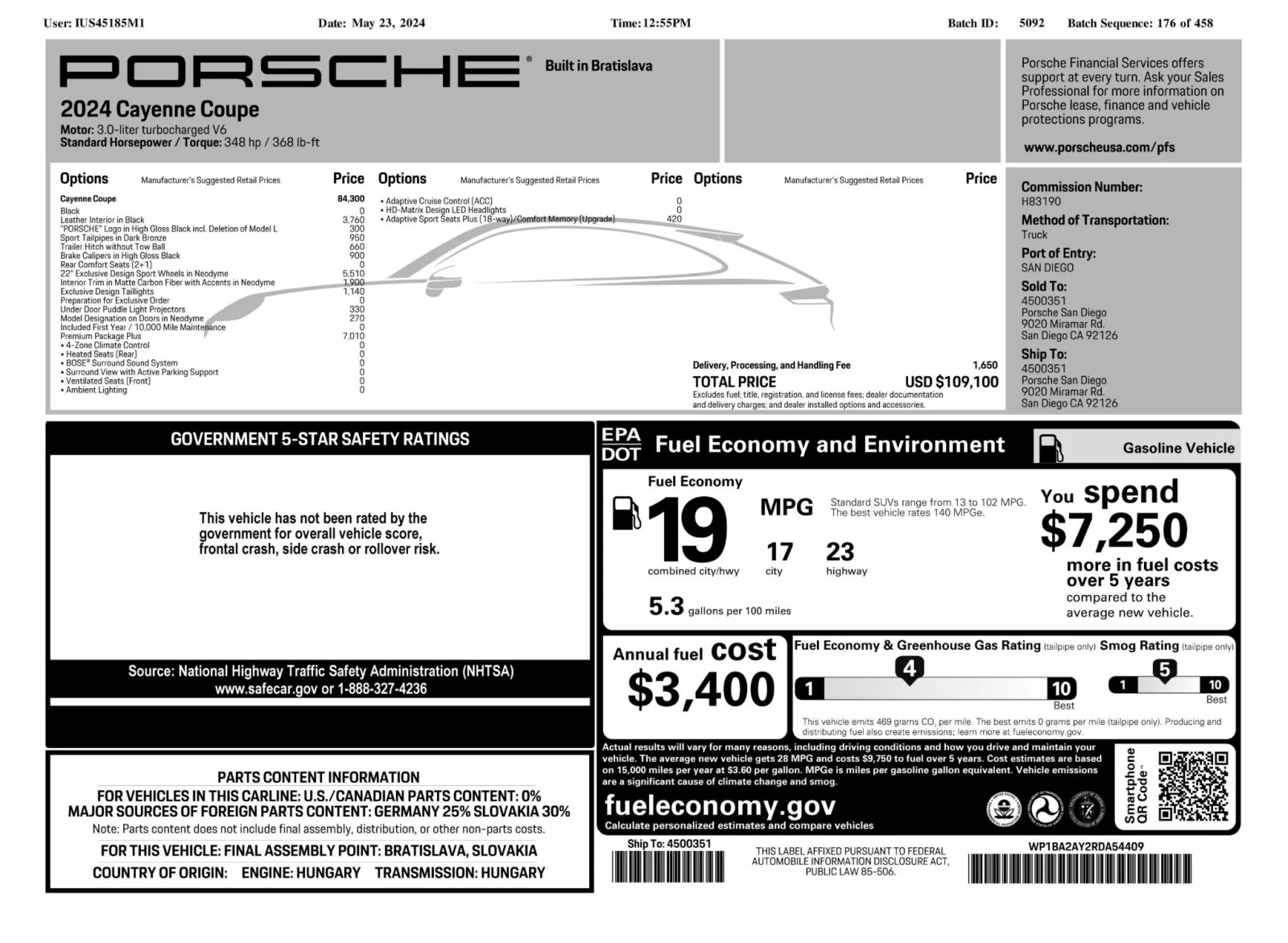 Used 2024 Black Porsche Coupe image 2