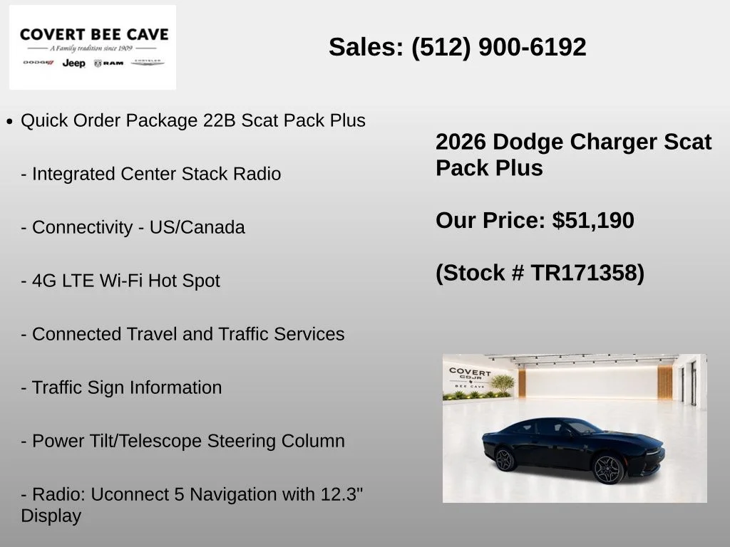 New 2026 Diamond Black Crystal Pearlcoat Dodge Scat Pack Plus image 37