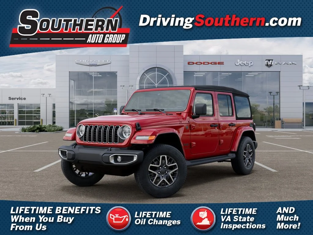 New 2026 Firecracker Red Clear-Coat Exterior Paint Jeep Sahara image 1