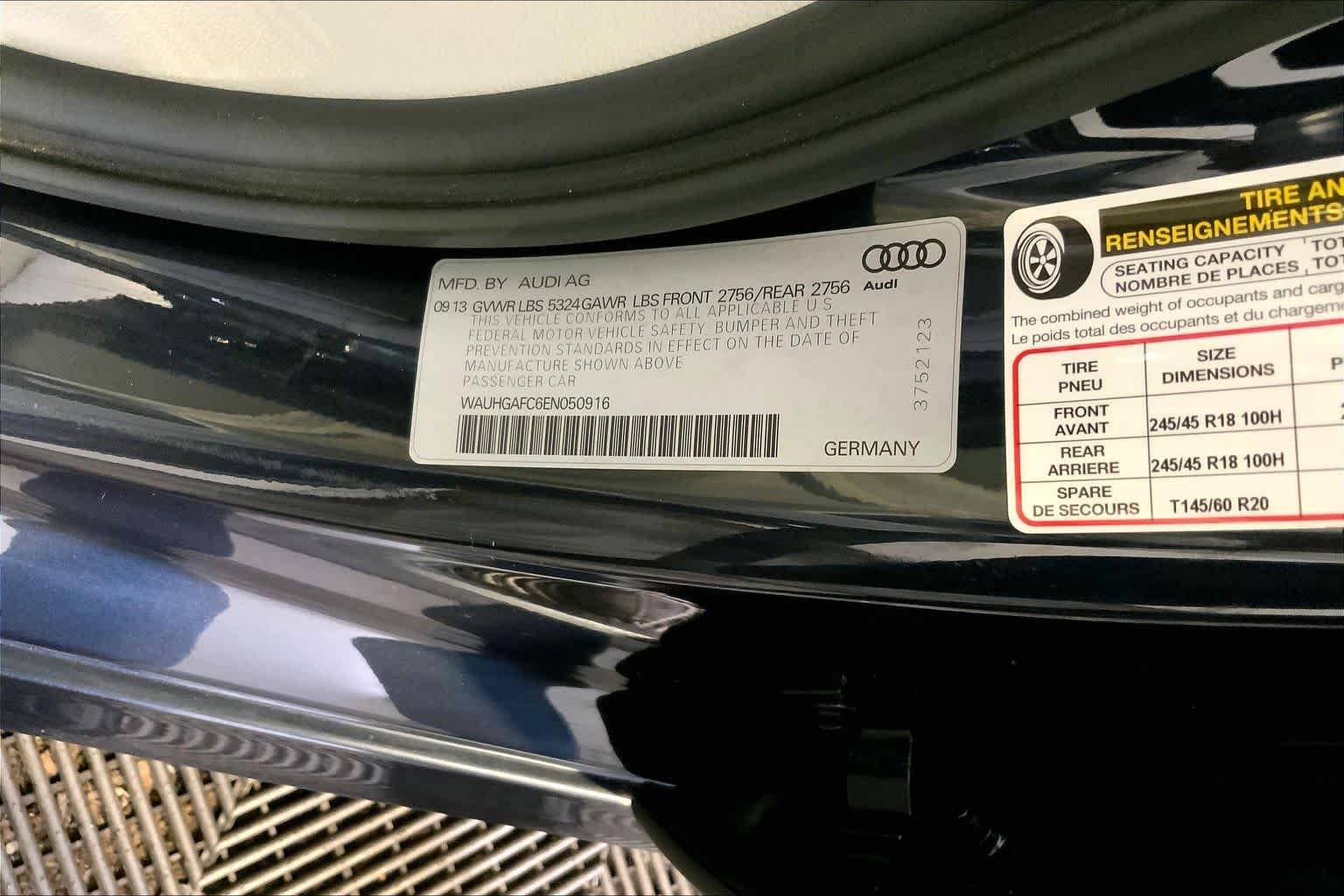Used 2014 Moonlight Blue Metallic Audi 3.0T Prestige image 34