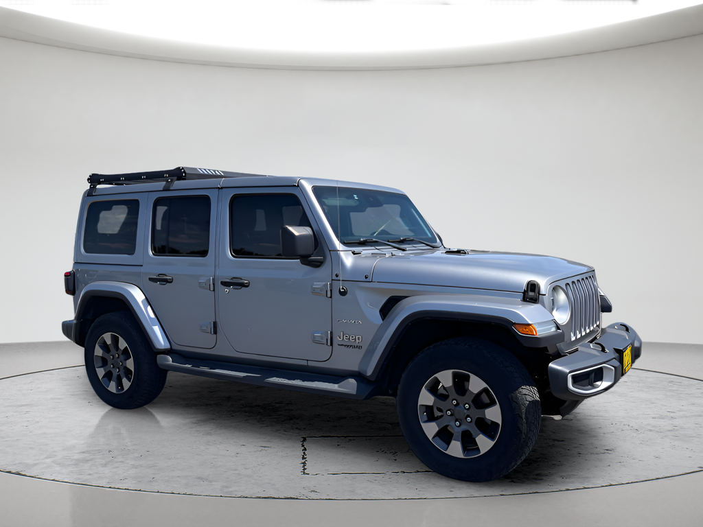 Used 2020 Silver Jeep Unlimited Sahara image 1