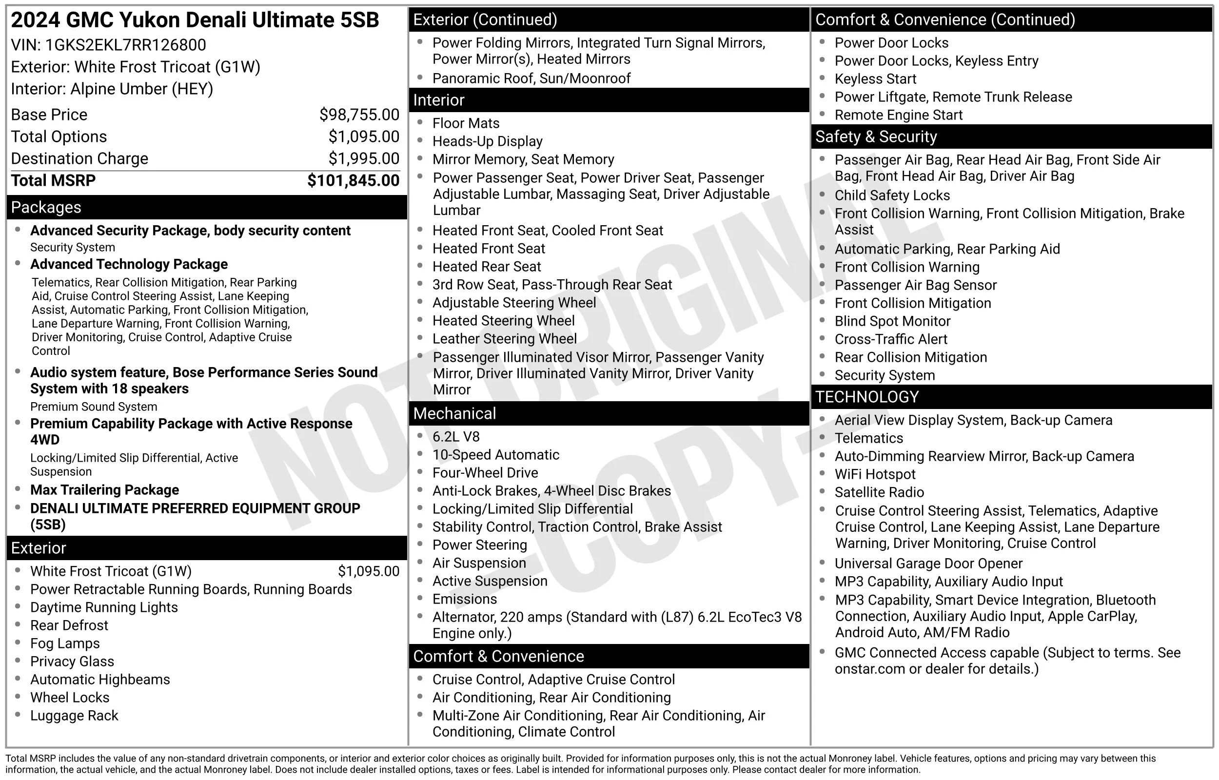 Used 2024 White Frost Tricoat GMC Denali Ultimate image 53