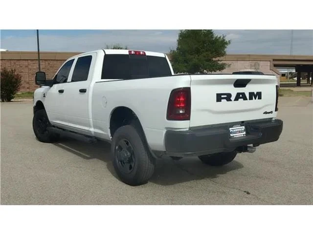 New 2025 Bright White Clear-Coat  Paint Ram TRADESMAN CREW CAB 4X4 6