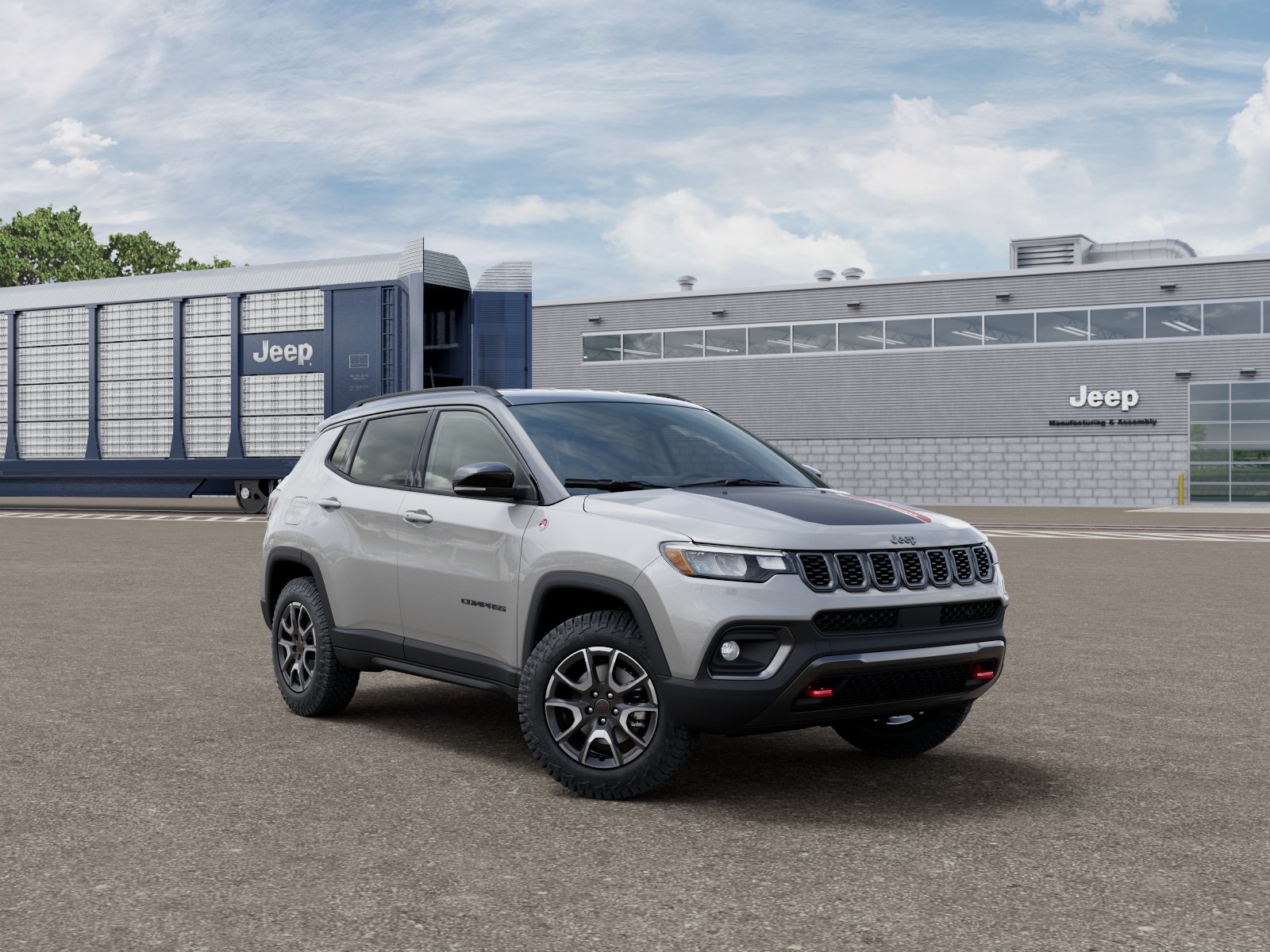 New 2026 Silver Zynith Metallic Clear-Coat Exterior Paint Jeep Trailhawk image 3