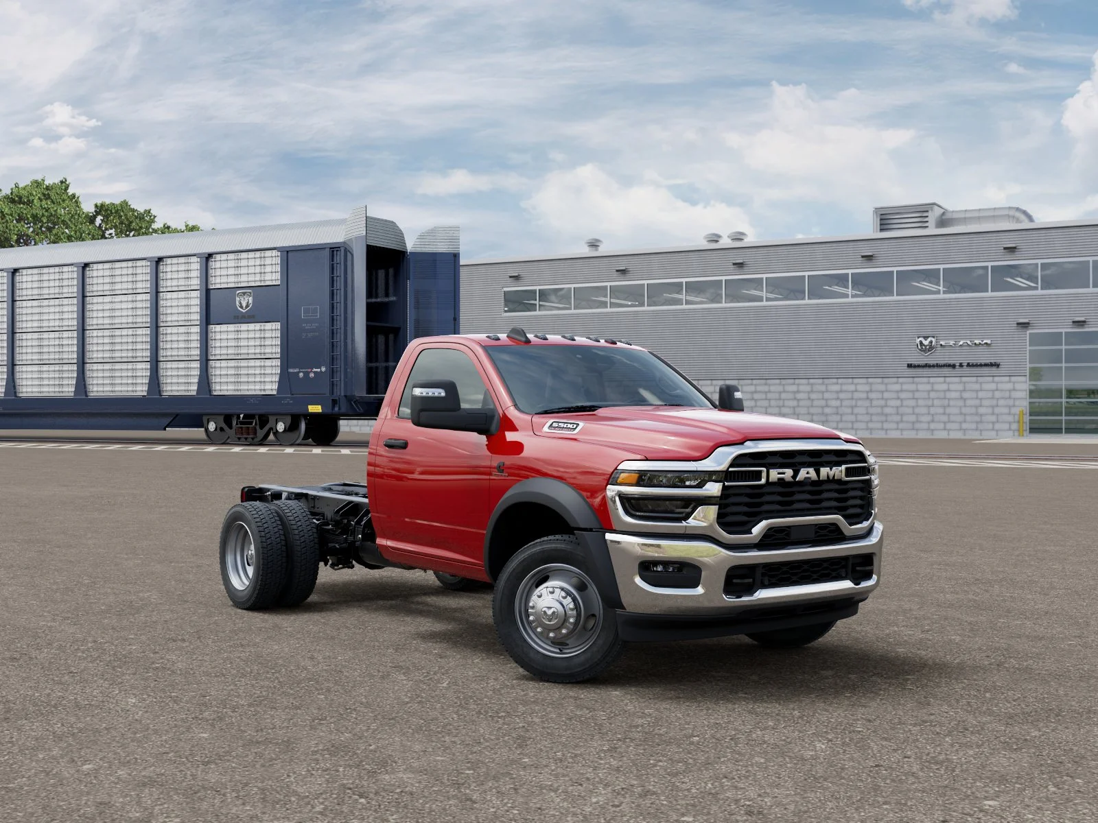 New 2026 Flame Red Clear-Coat Exterior Paint RAM TRADESMAN image 3