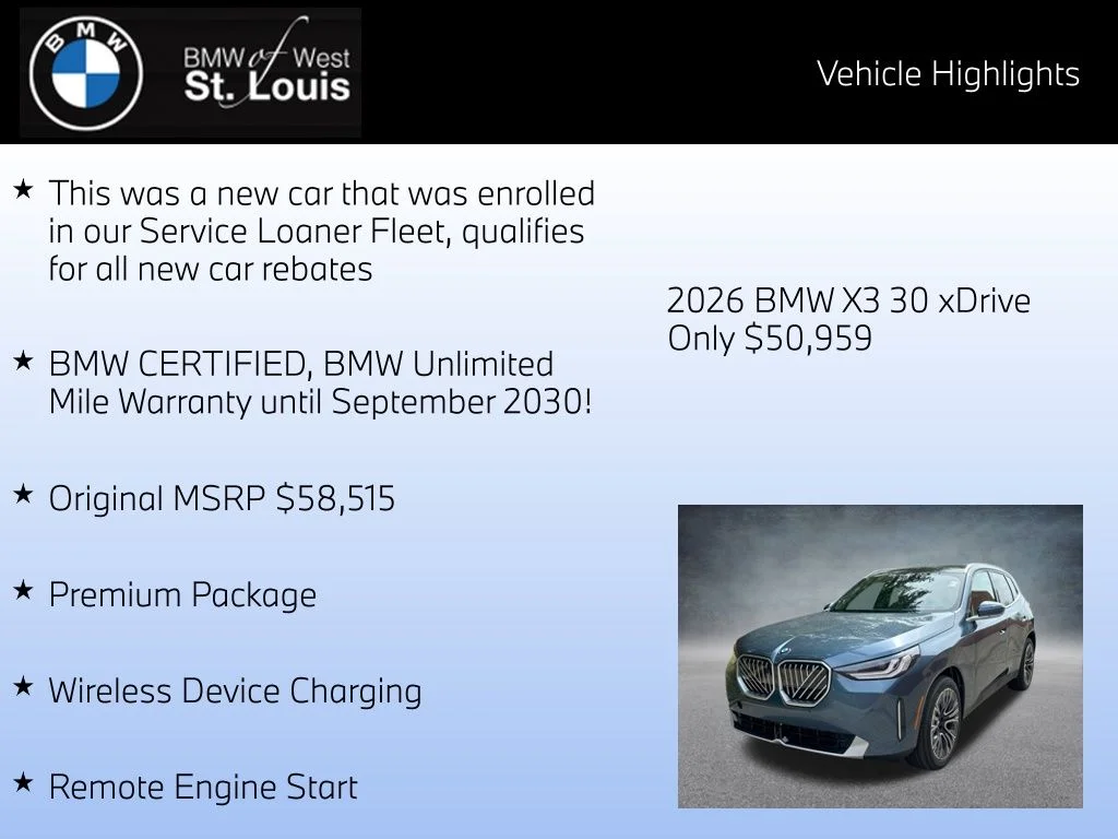 Certified Used 2026 Blue BMW 30 xDrive image 8
