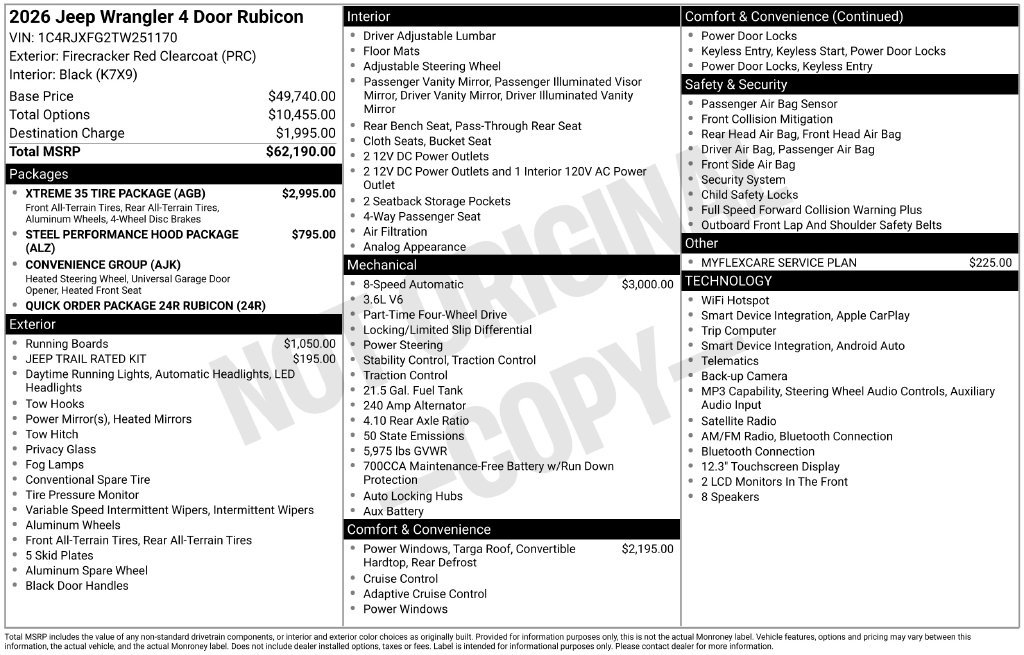 Used 2026 Red Jeep Rubicon image 26