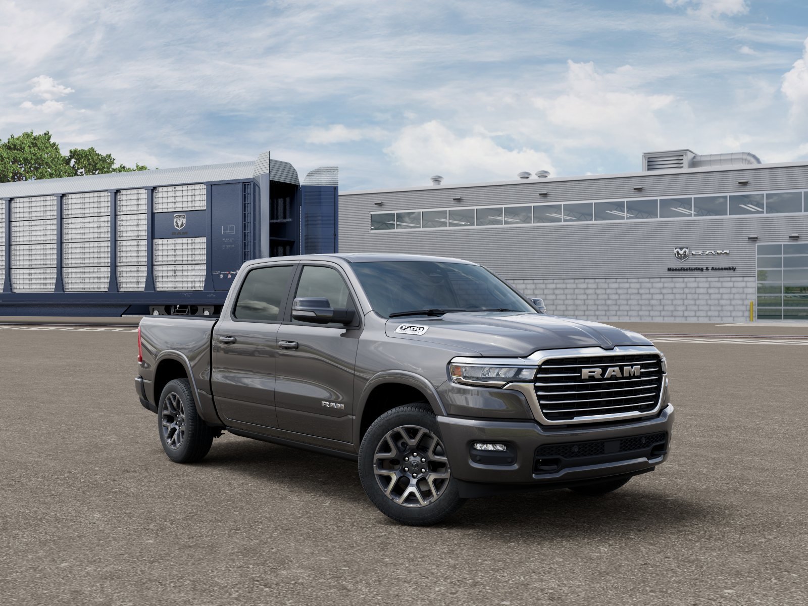 New 2026 Granite Crystal Metallic Clear-Coat Exterior Paint RAM LARAMIE image 3