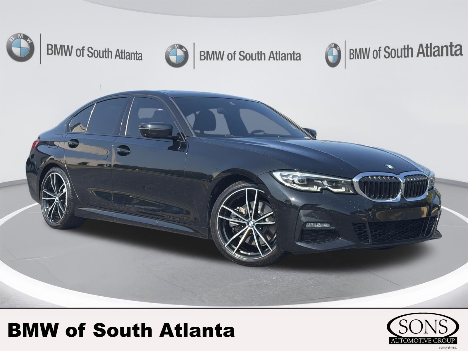 Used 2019 Black Sapphire Metallic BMW 330i image 1