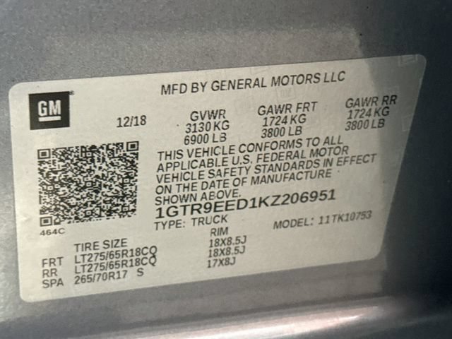 Used 2019 SATIN STEEL METALLIC GMC AT4 image 32