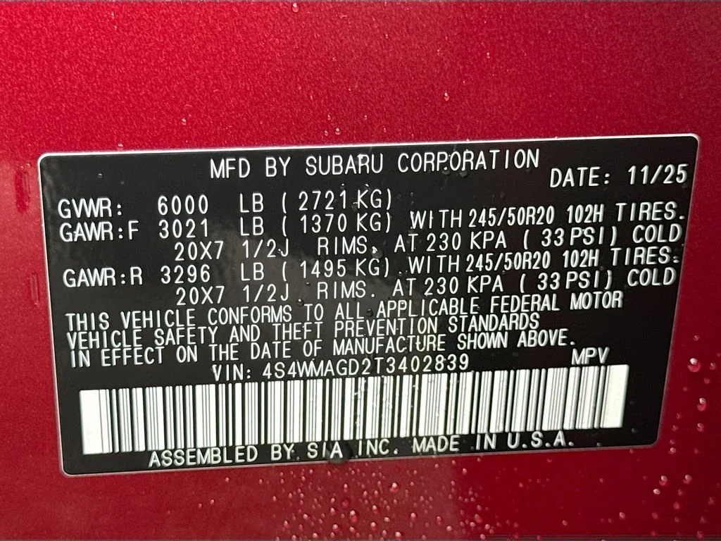 Used 2026 Red Subaru Limited image 46