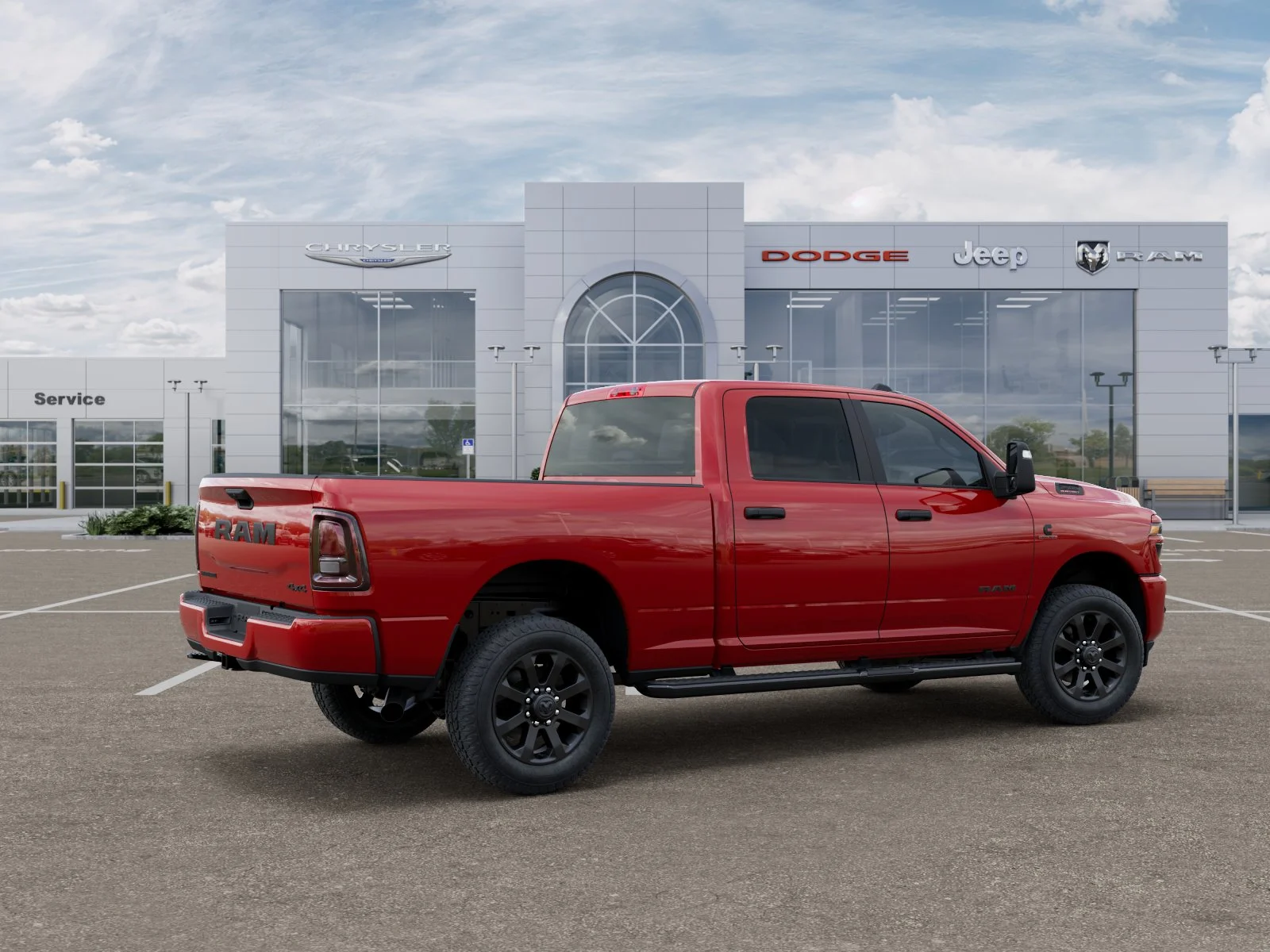 New 2026 Flame Red Clear-Coat Exterior Paint RAM Big Horn image 49