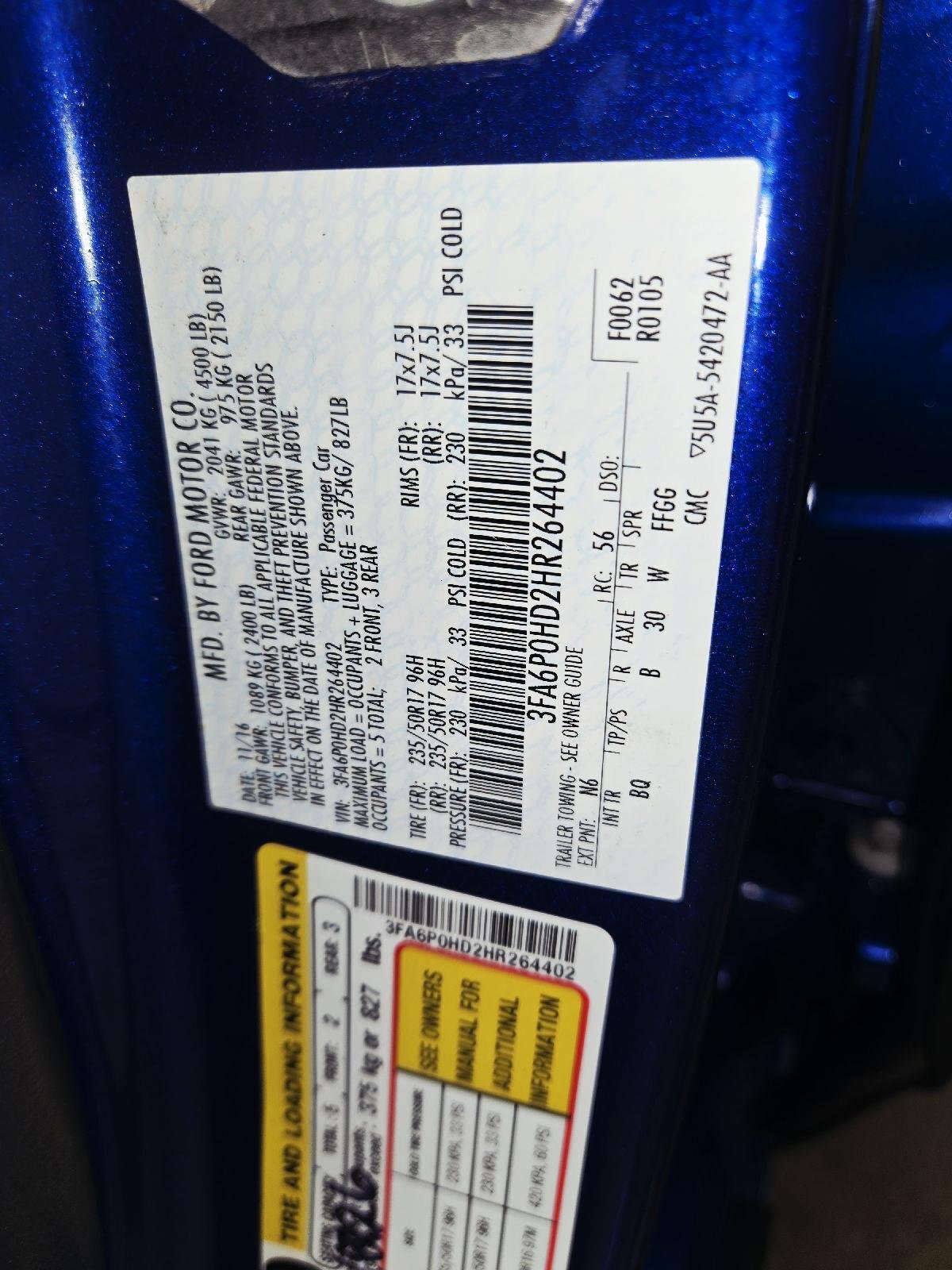 Used 2017 Lightning Blue Ford SE image 54