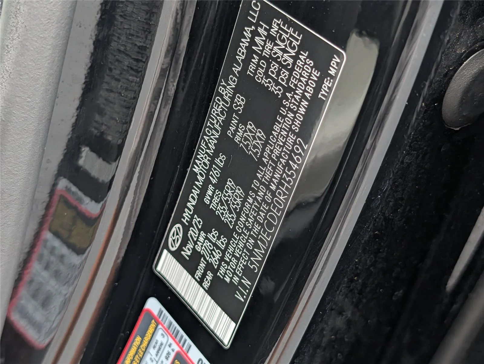 Used 2024 Black Pearl Hyundai Limited image 41