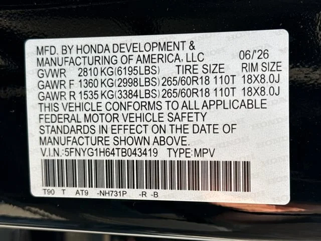 Certified Used 2026 Crystal Black Pearl Honda TrailSport image 19