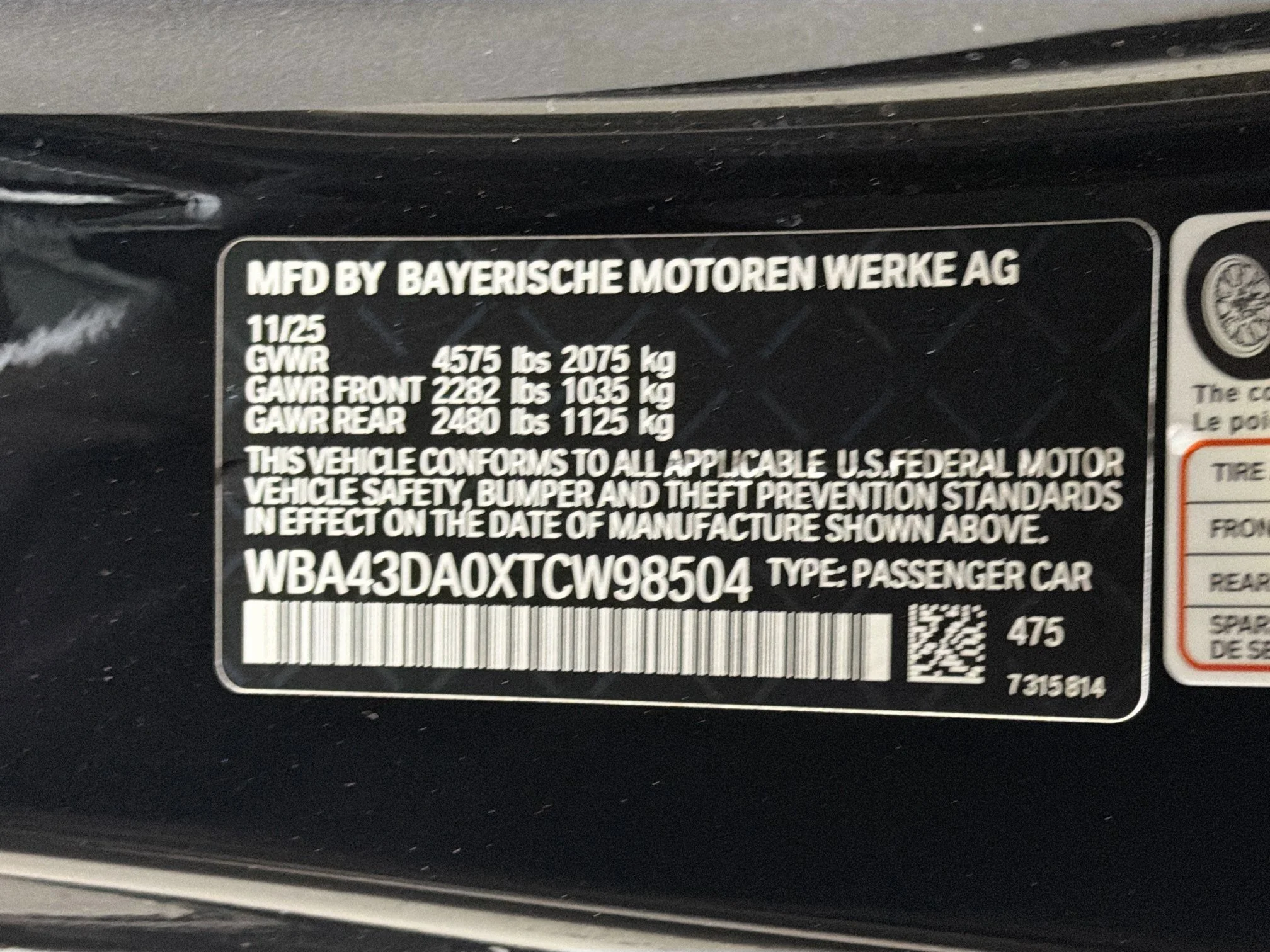 New 2026 Black Sapphire Metallic BMW 430i image 41