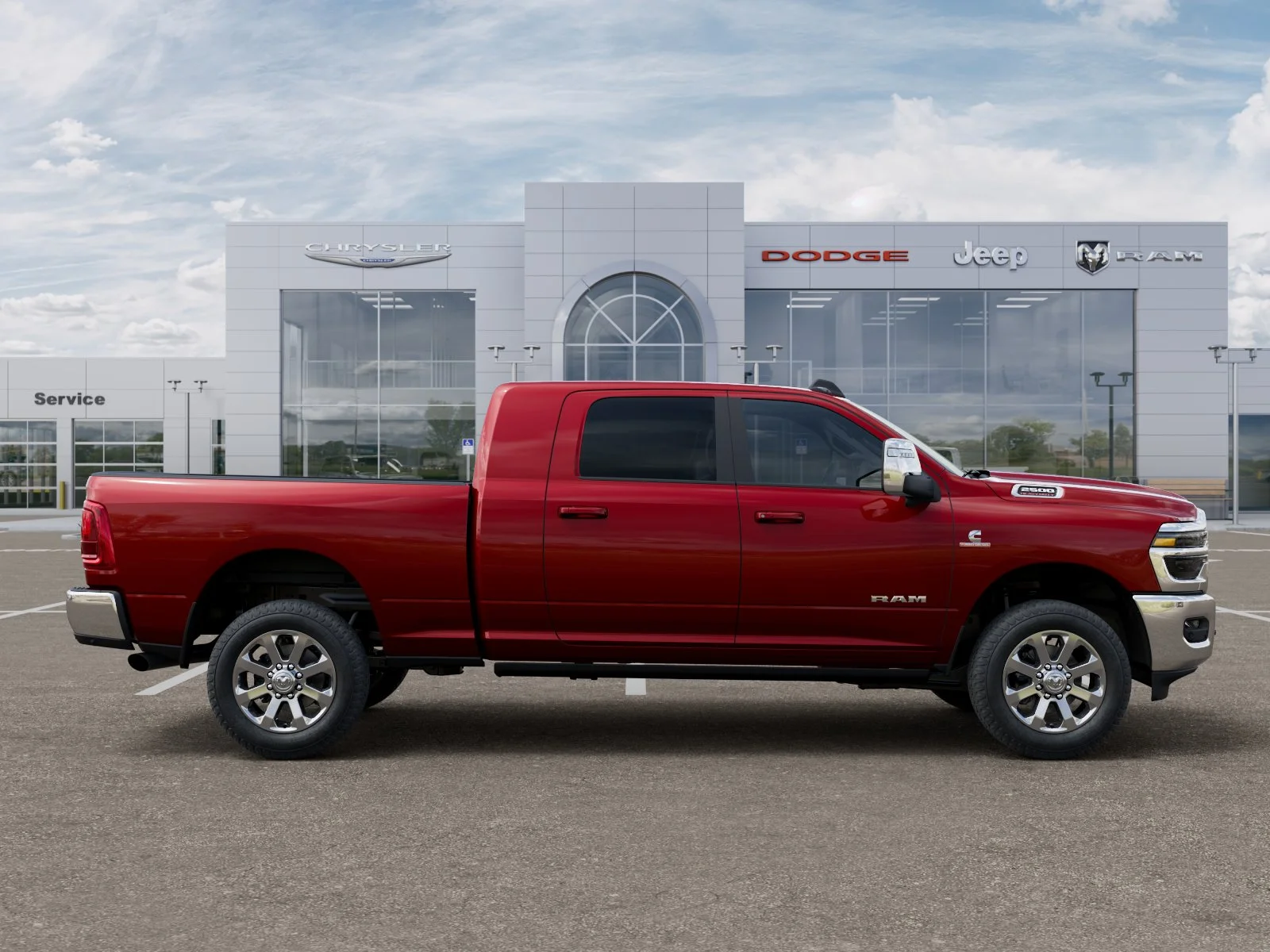 New 2026 Molten Red Pearl-Coat Exterior Paint RAM Laramie image 48
