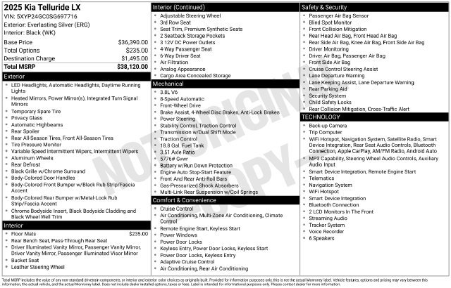 Used 2025 Silver Kia LX image 43