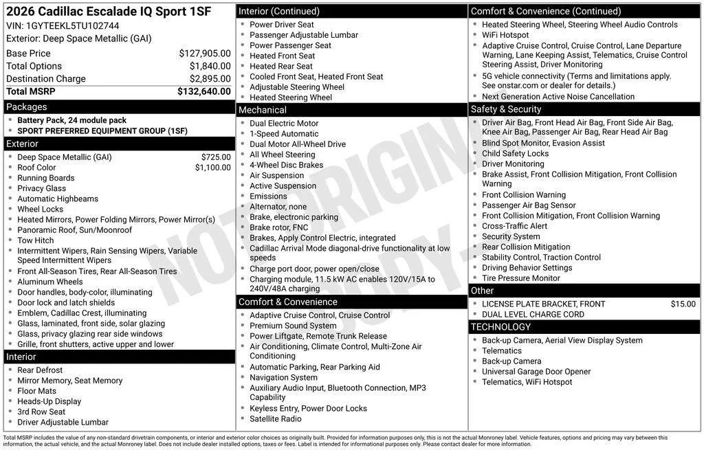 2026 Cadillac Escalade IQ Sport - Photo 57