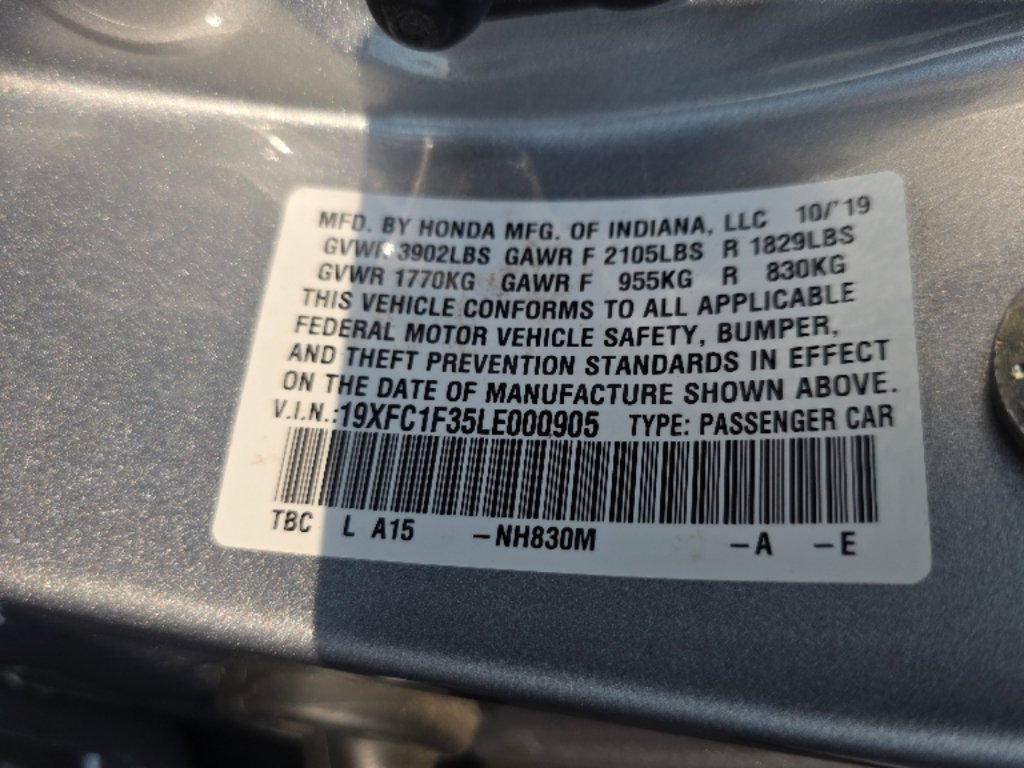 Certified Used 2020 Sonic Gray Pearl Honda EX image 36