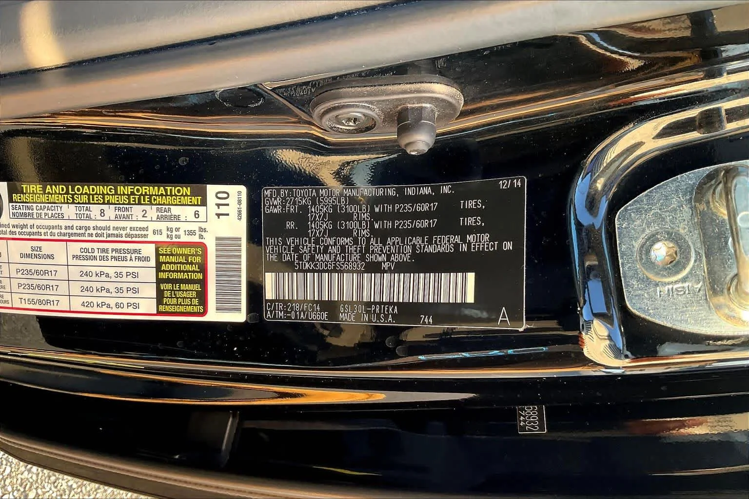 Used 2015 Attitude Black Toyota LE image 33