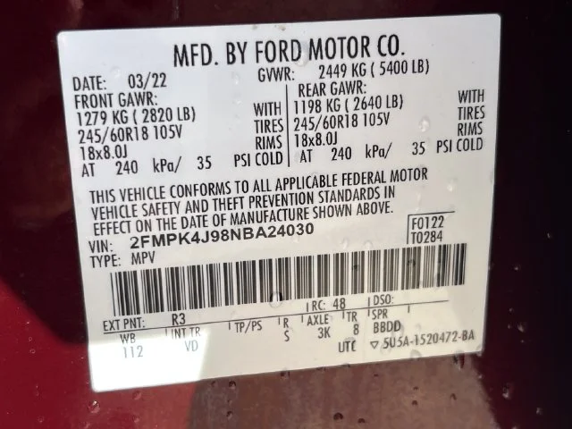 Used 2022 Red Ford SEL image 39