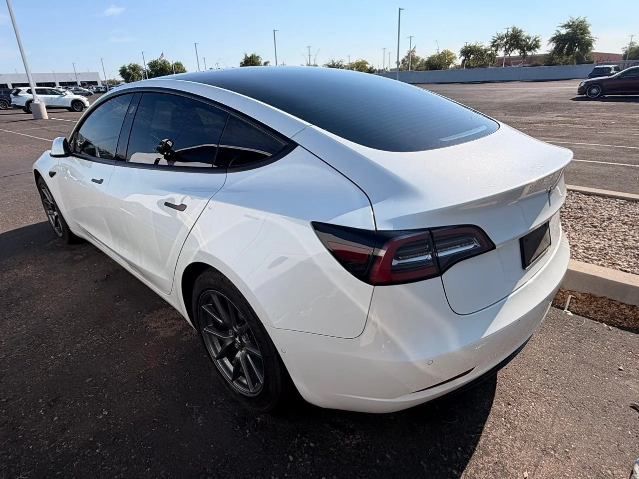 Used 2021 Pearl White Multi-Coat Tesla Standard Range Plus image 5