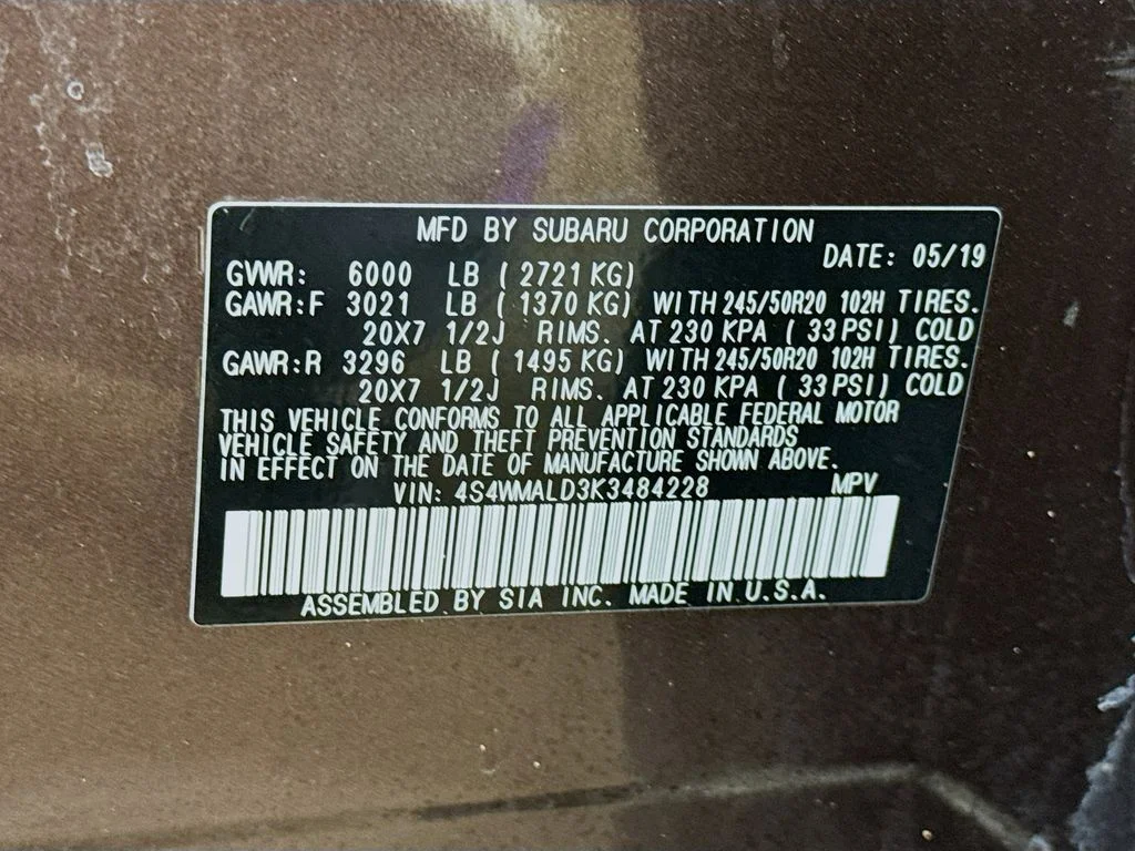 Used 2019 Brown Subaru Limited image 43