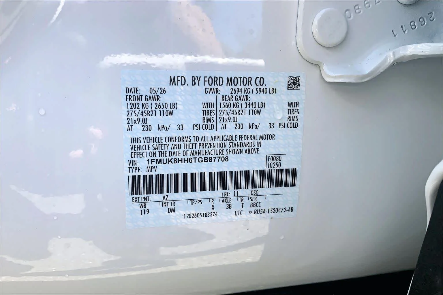 New 2026 Star White Metallic Tri-Coat Ford Platinum™ image 12