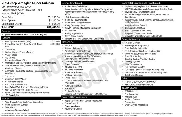 Used 2024 Silver Jeep Rubicon image 3