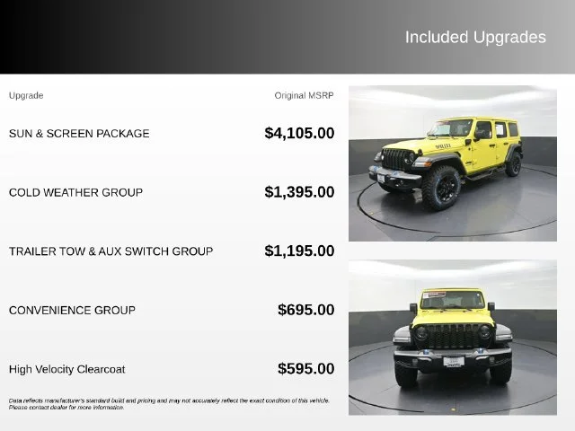 Used 2023 Yellow Jeep Willys 4xe image 4