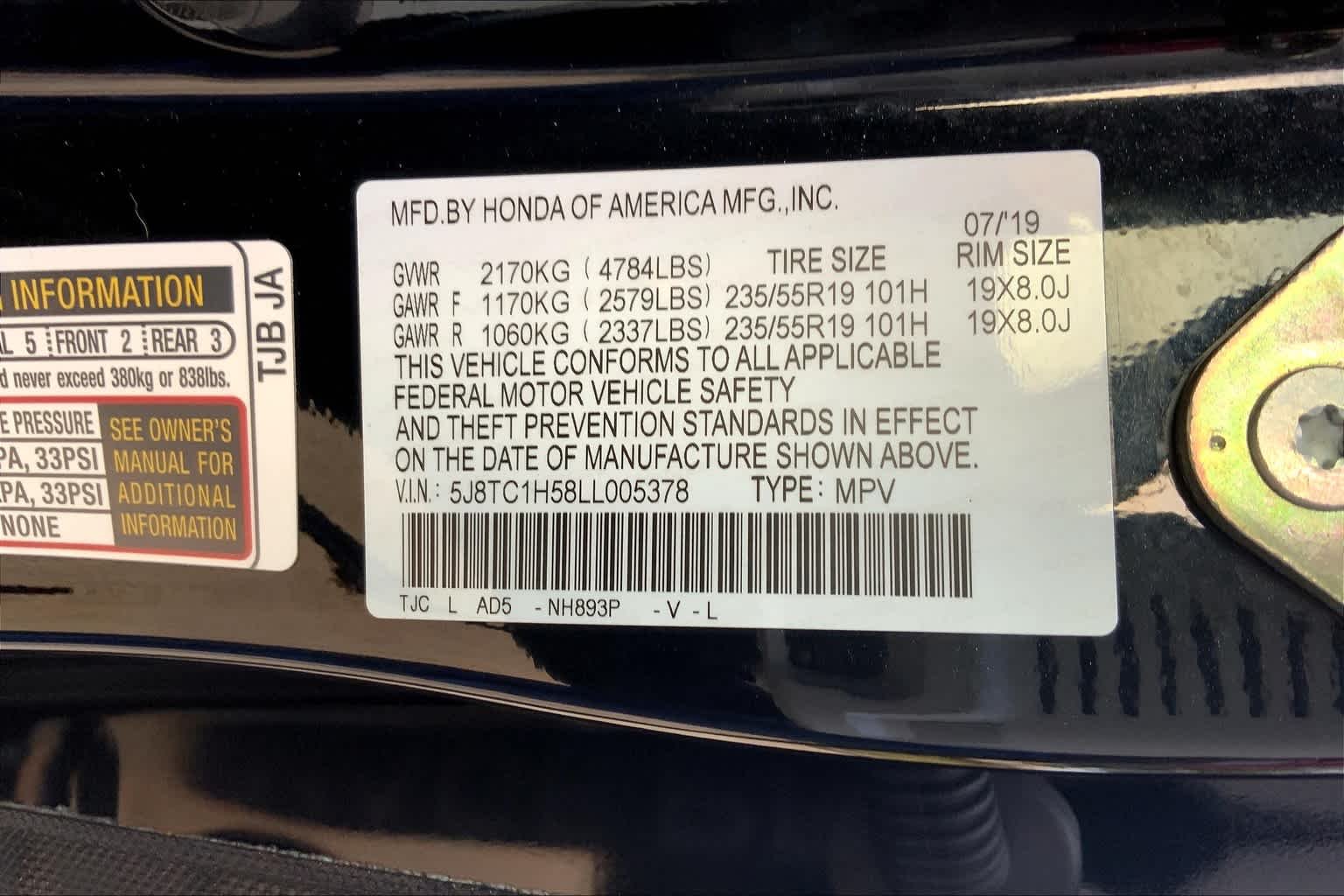 Used 2020 Majestic Black Pearl Acura w/Technology Pkg image 34