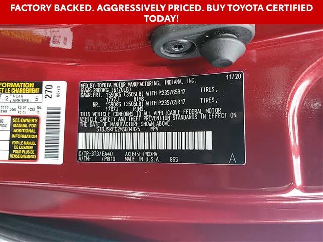 Used 2021 Red Toyota XLE image 5