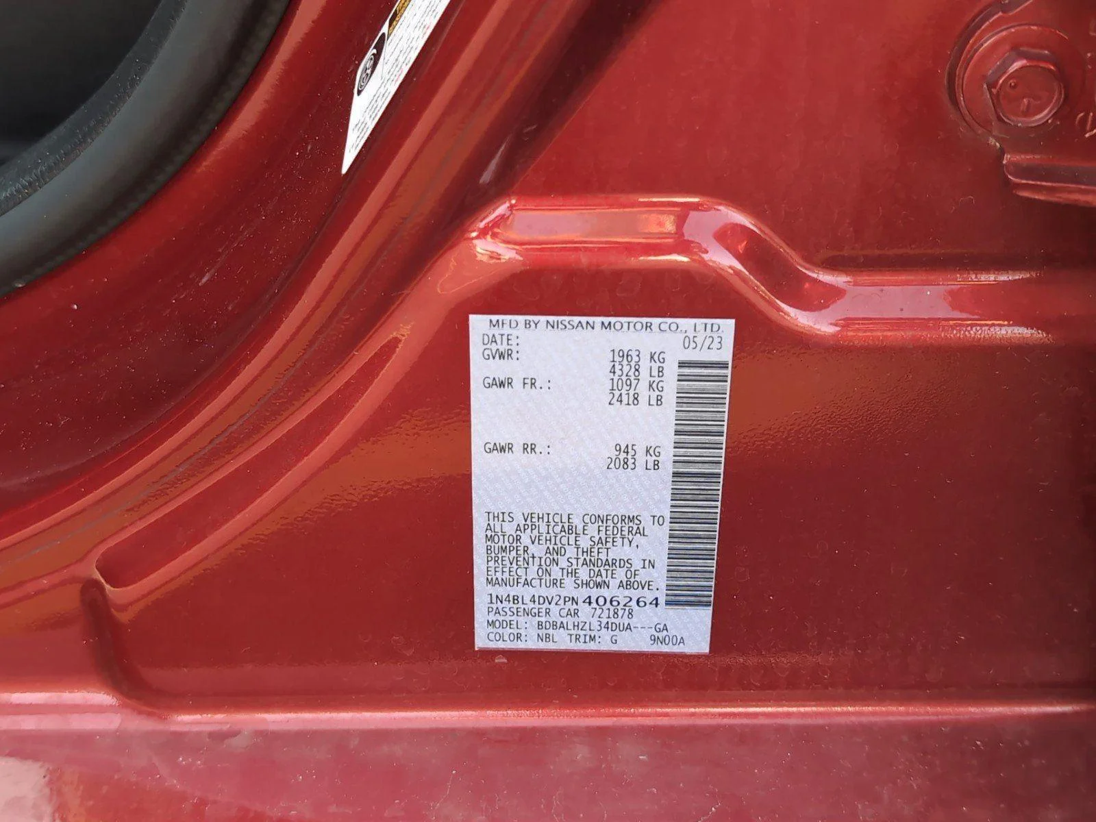 Used 2023 Scarlet Ember Tintcoat Nissan 2.5 SV image 34