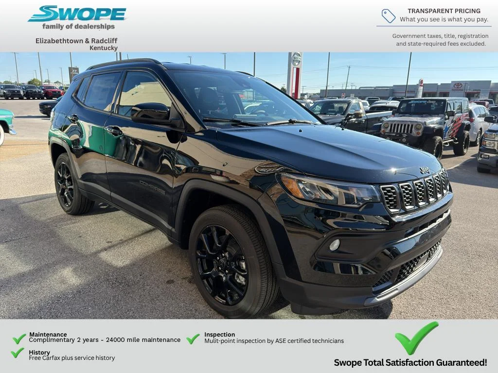 New 2026 Diamond Black Crystal Pearl-Coat Exterior Paint Jeep Latitude Altitude image 7