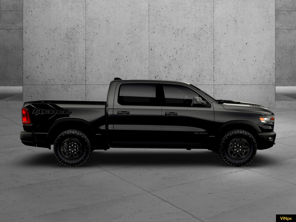 New 2026 Diamond Black Crystal Pearl-Coat Exterior Paint RAM Rebel image 7