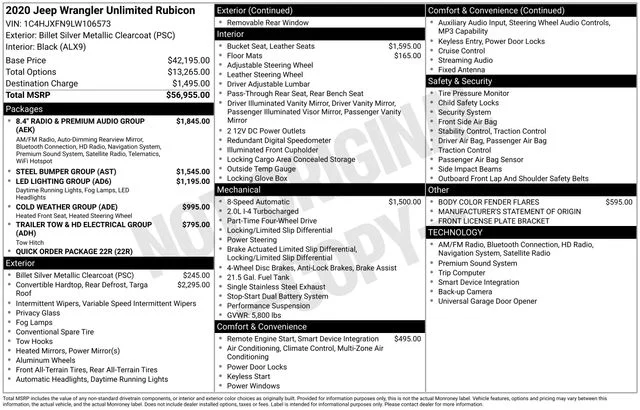 Used 2020 Silver Jeep Unlimited Rubicon image 18