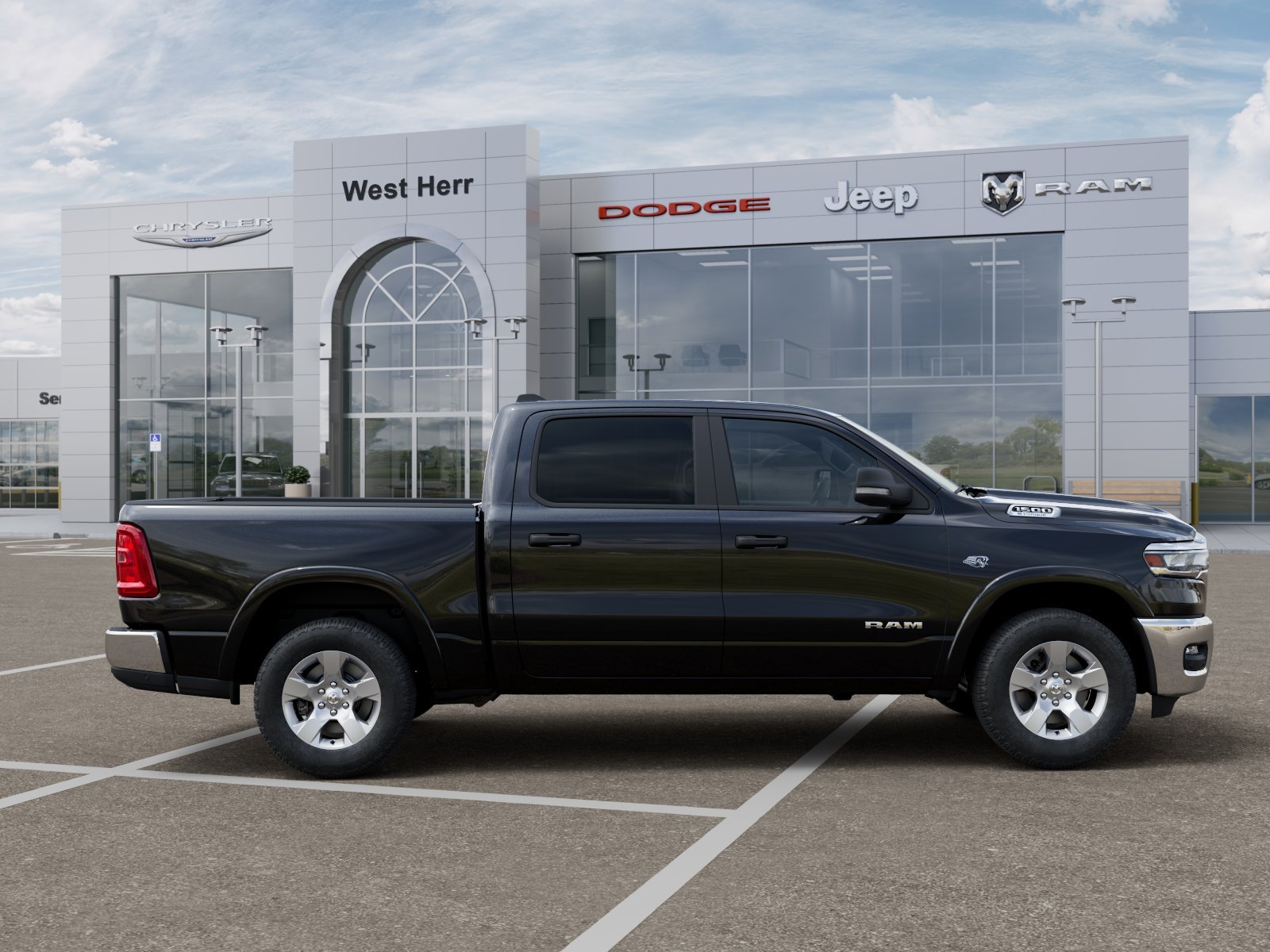 New 2026 Diamond Black Crystal Pearlcoat RAM RAM 1500 BIG HORN CREW CAB 4X4 image 47