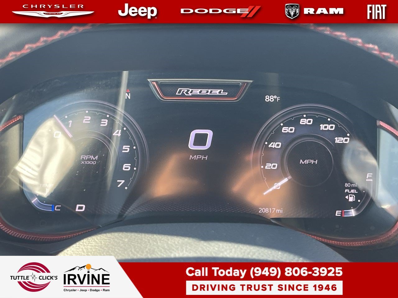 Used 2023 Billet Silver Metallic Clearcoat Ram Rebel image 7