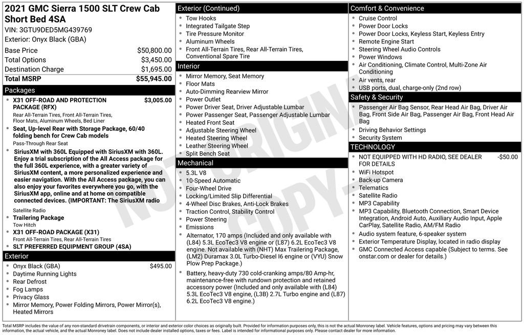Used 2021 Black GMC SLT image 4