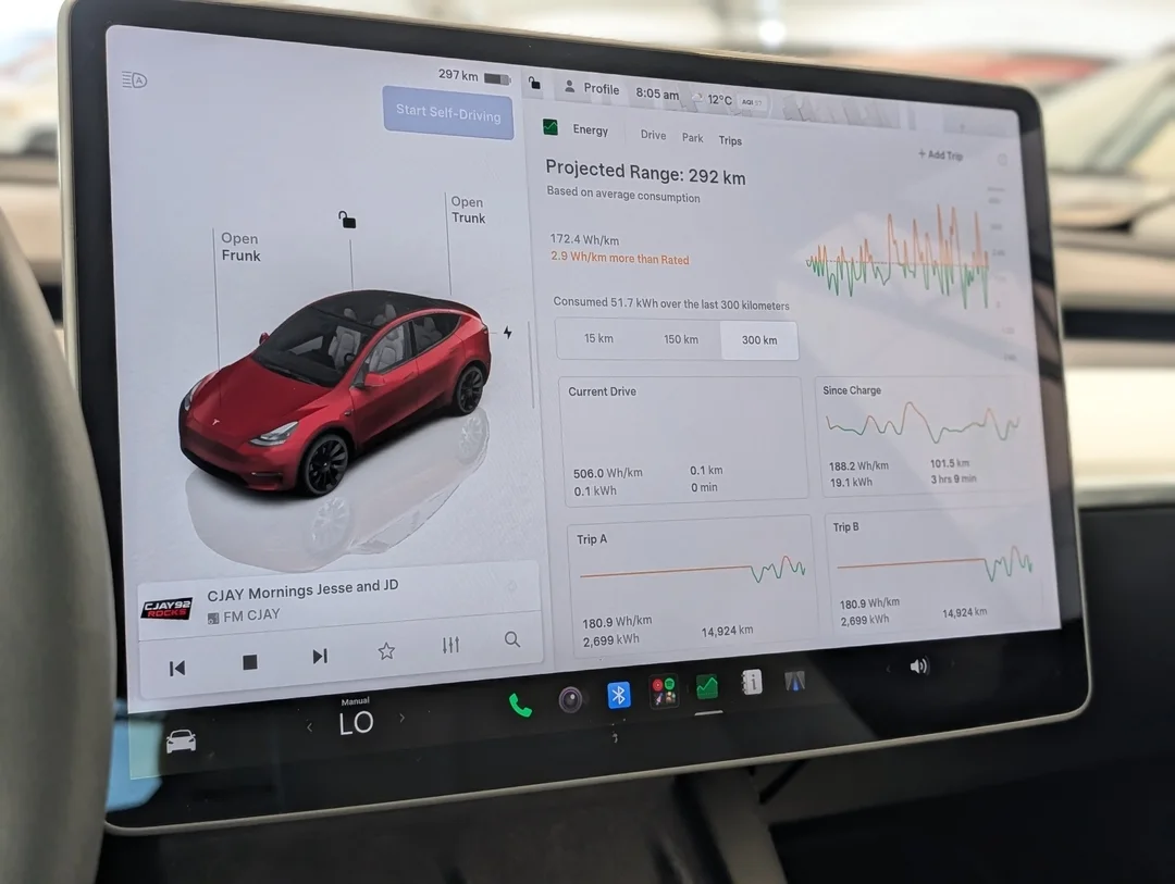 Certified Used 2023 Red Tesla Long Range AWD - Leather - Sunroof - FSD - Auto Steer & More image 20