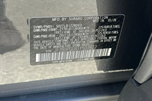 New 2026 MAGNETITE GRAY METALLIC Subaru Limited image 25