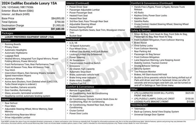 Used 2024 Black Raven CADILLAC Luxury image 35
