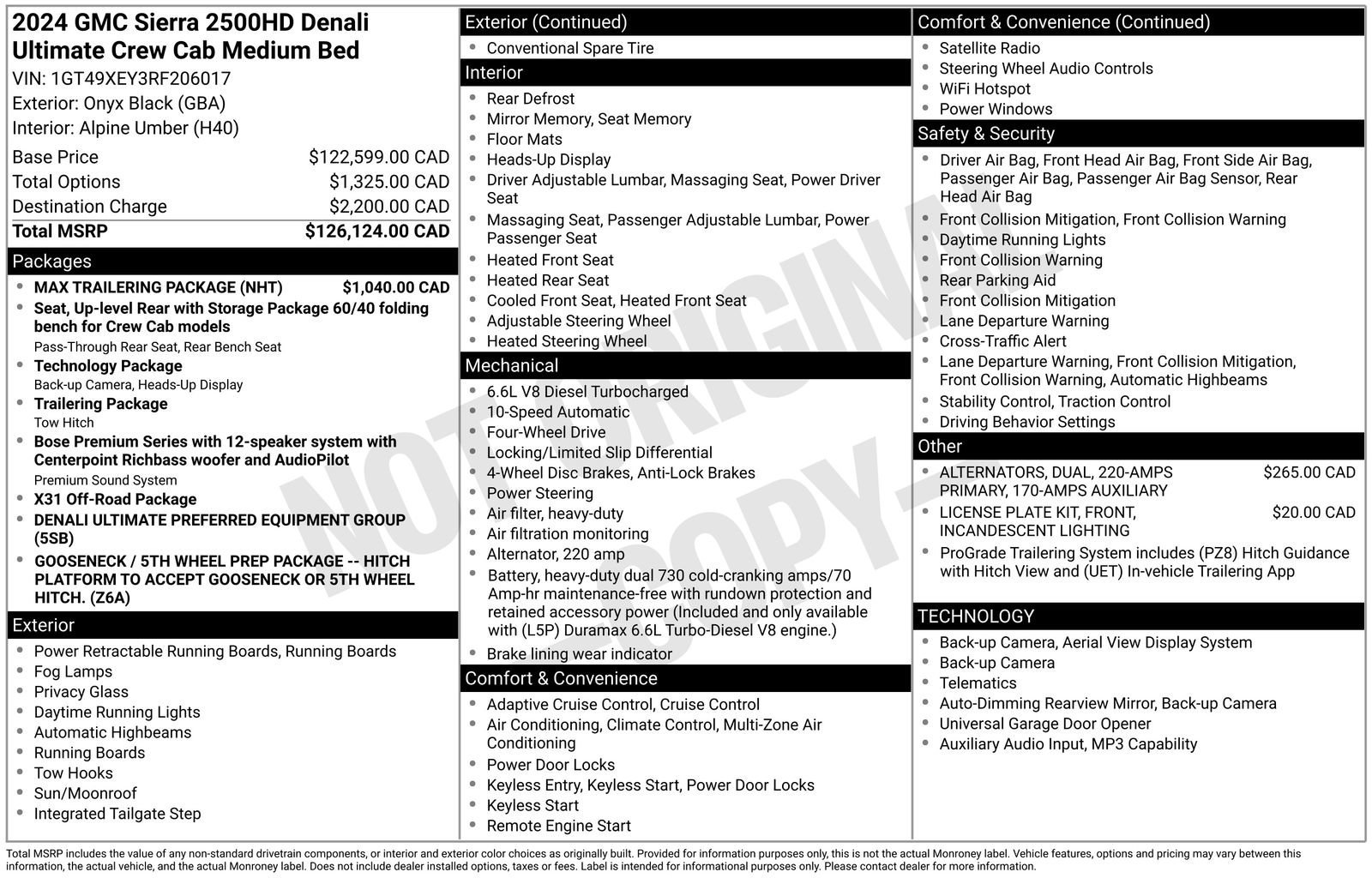 Used 2024 GMC Sierra 2500HD Denali Ultimate with VIN 1GT49XEY3RF206017 for sale in Baxter, Minnesota