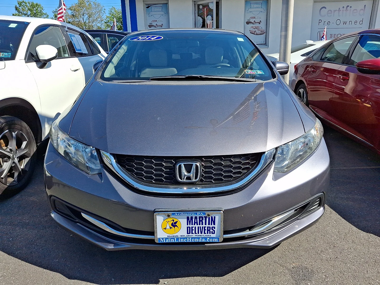 Used 2014 Honda Civic EX with VIN 19XFB2F8XEE206986 for sale in Ardmore, PA