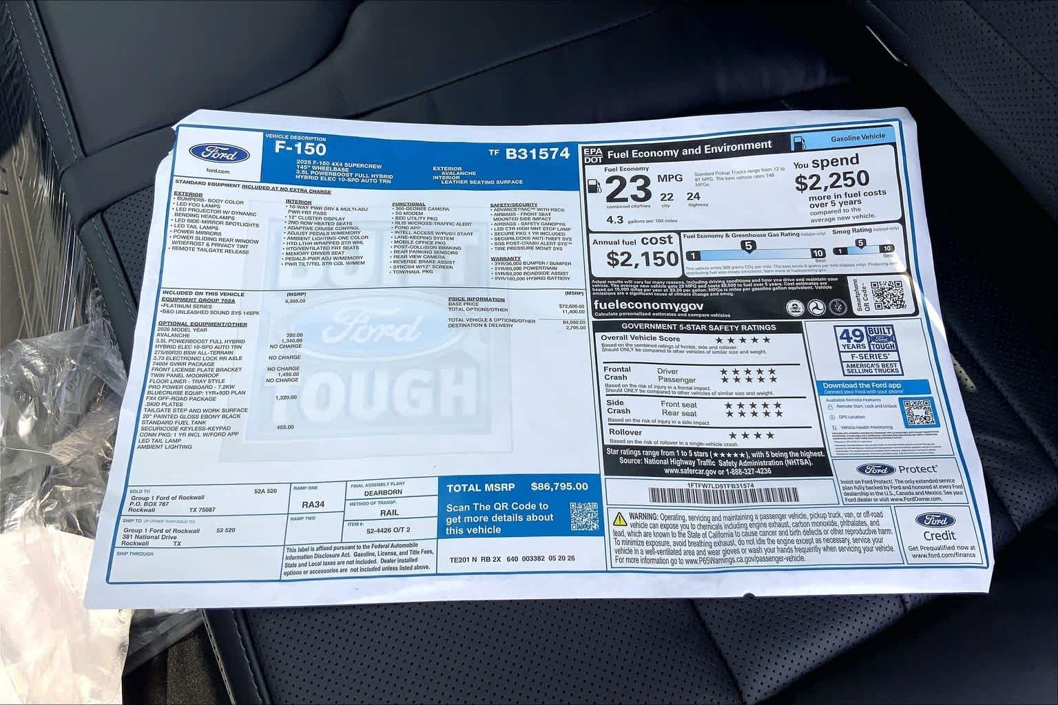 New 2026 Avalanche Ford Platinum® image 19