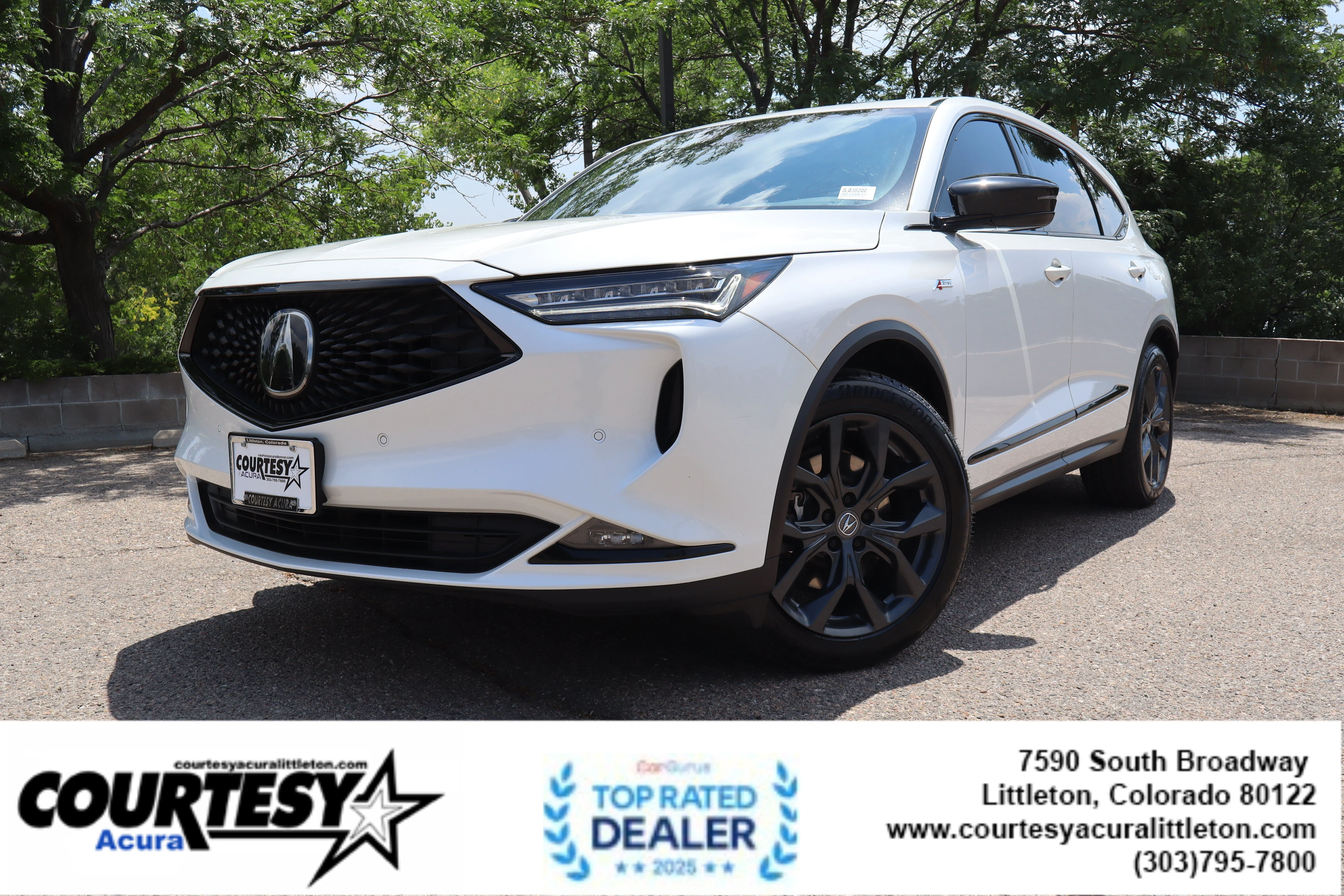 Used 2023 Platinum White Pearl Acura SH-AWD with A-Spec Package image 1