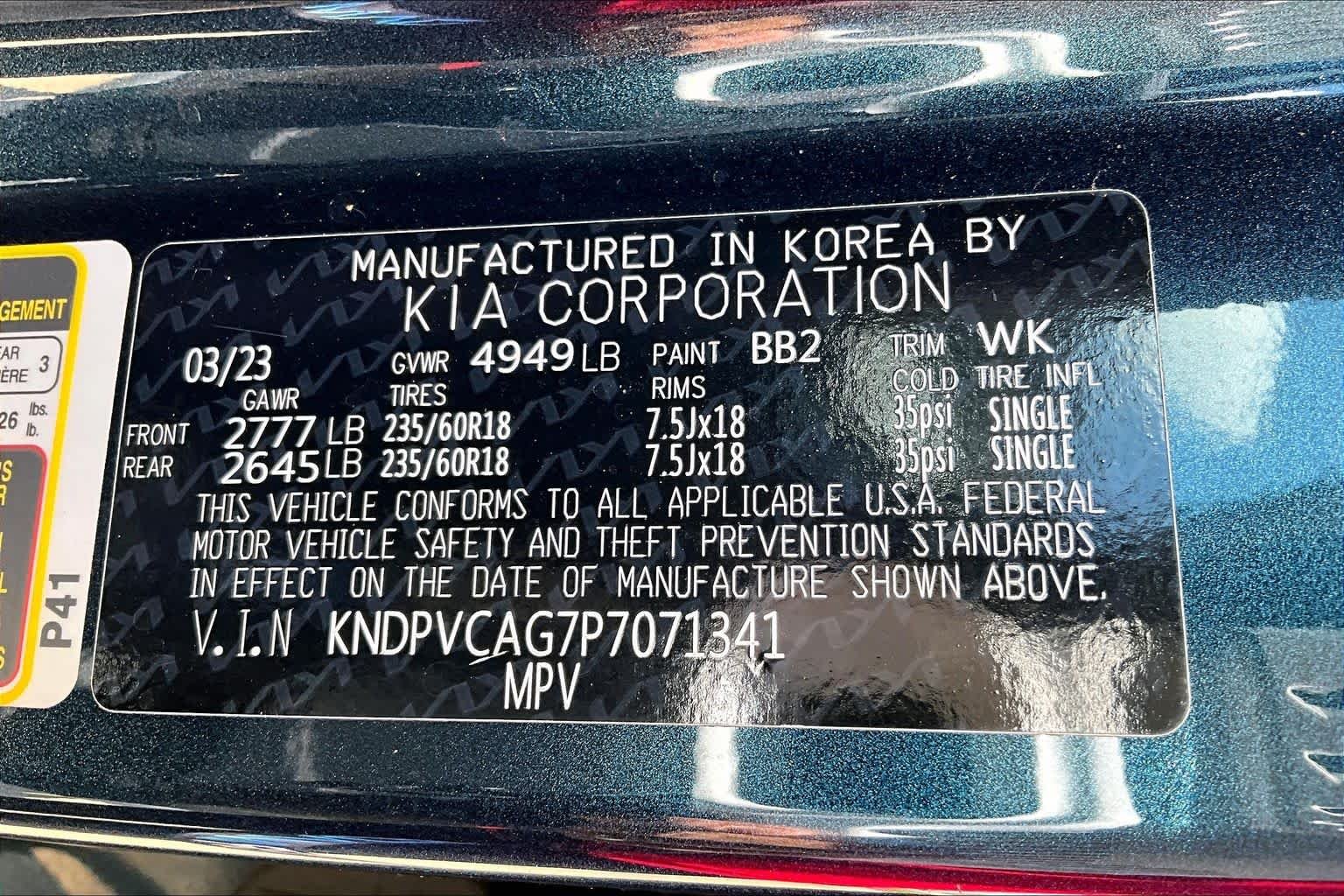 Used 2023 Vesta Blue Kia EX image 34
