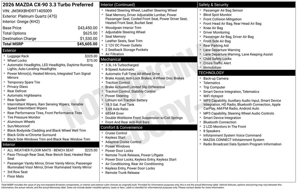 New 2026 Platinum Quartz Metallic Mazda 3.3 Turbo Preferred AWD image 3